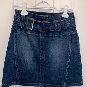 Cache denim skirt